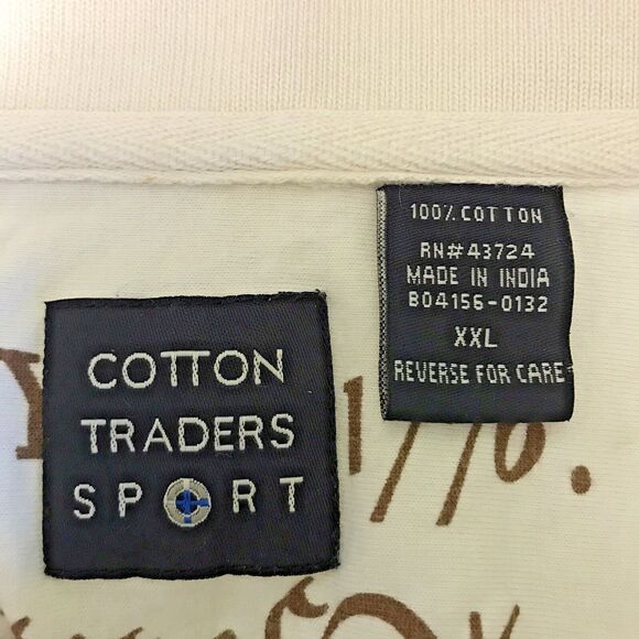 Cotton Traders Sport Patriotic Polo Mens XXL Congress Declaration USA Flag Shirt - Picture 8 of 10